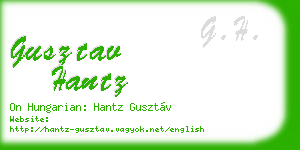 gusztav hantz business card